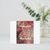 Earthy Elegant Lion: Hakuna Matata Textured Design Postkarte (Stehend Vorderseite)