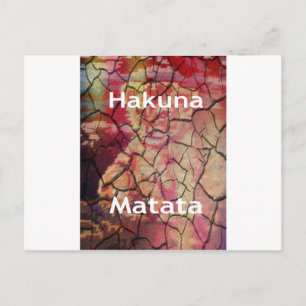 Earthy Elegant Lion: Hakuna Matata Textured Design Postkarte