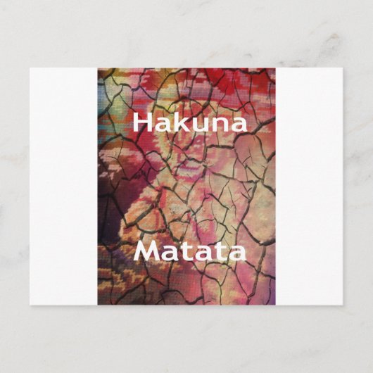Earthy Elegant Lion: Hakuna Matata Textured Design Postkarte (Vorderseite)