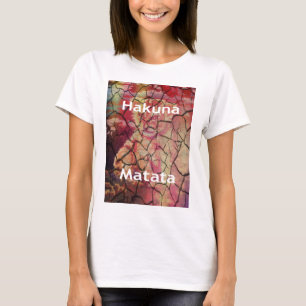 Earthy Elegant Lion: Hakuna Matata Textured Design T-Shirt