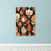 Earthy Elegante: Terracotta & Beige Art Leinwanddruck (Insitu (Holzboden))