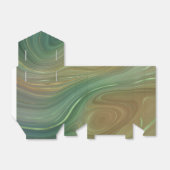 Earthy Emerald Strata | Green und Golden Ink Agate Geschenkschachtel (Ungefaltet)