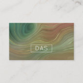 Earthy Emerald Strata | Green und Golden Ink Agate Visitenkarte (Vorderseite)