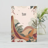 Earthy Escape Einladung (Stehend Vorderseite)