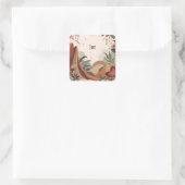 Earthy Escape Quadratischer Aufkleber (Tasche)