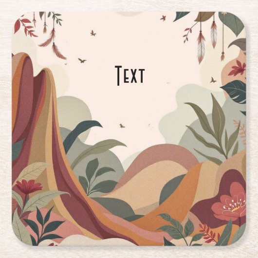 Earthy Escape Rechteckiger Pappuntersetzer (Vorderseite)