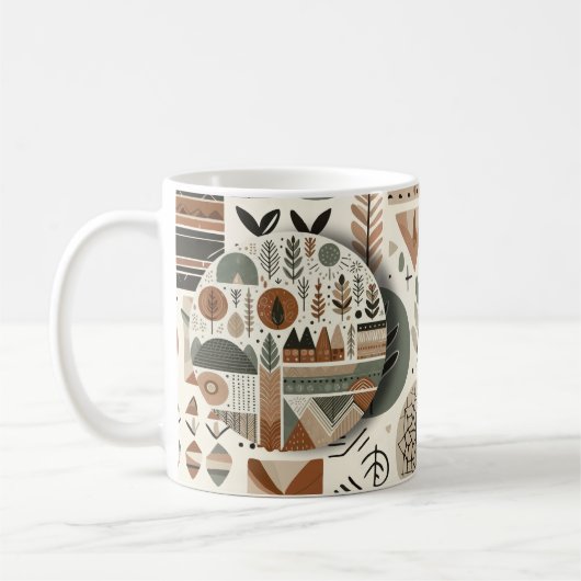 Earthy Ethnic Embrace Kaffeetasse (Links)