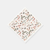 Earthy Fall Wildblume Pattern Serviette (Ecke)