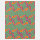 Earthy Feather Pattern Fleecedecke (Vorderseite)