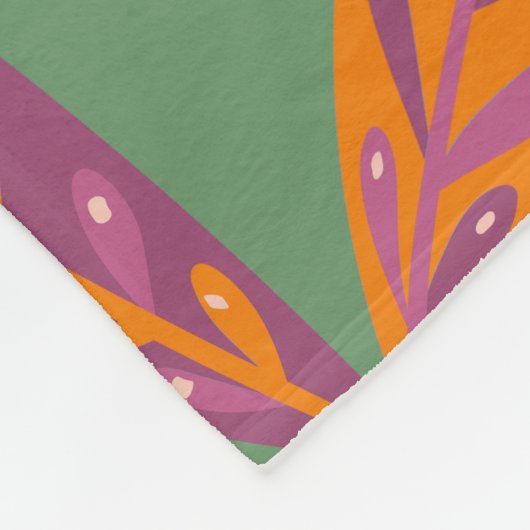 Earthy Feather Pattern Fleecedecke (Ecke)