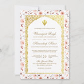 Earthy Floral Anand Karaj Punjabi Sikh Wedding Einladung (Vorderseite)