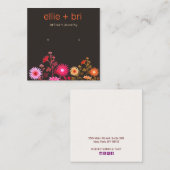 Earthy Floral Boho Stud Earring Display Quadratische Visitenkarte (Vorne/Hinten)