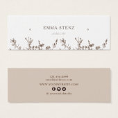 Earthy floral ・ Earring Hoops Stuck Display Card (Vorne & Hinten)