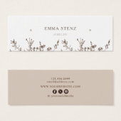 Earthy floral ・ Earring Hoops Stuck Display Card (Vorne & Hinten)