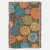 Earthy Floral Mosaic Pattern Decke (Vorderseite Vertikal)