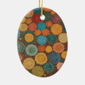 Earthy Floral Mosaic Pattern Ornament (Hinten)