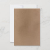 Earthy Floral Pampas Grass Boho Wedding RSVP Card Karte (Rückseite)