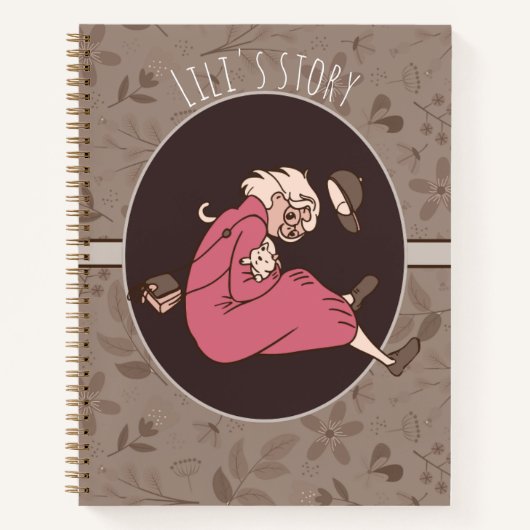 Earthy Floral Pattern Notizblock (Vorderseite)