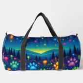 Earthy Floral Paw Print Travel  Duffle Bag (Vorderseite)