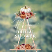 Earthy Floral Pumpkin Brautparty Willkommen Acrylschild (Neutral)