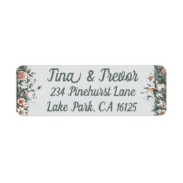 Earthy Floral Vine Address Labels