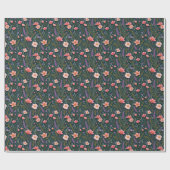 Earthy Floral Wrapping Paper Geschenkpapier (Flach)