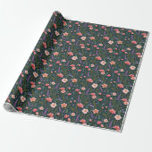 Earthy Floral Wrapping Paper Geschenkpapier (Ungerollt)