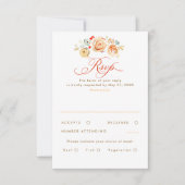 Earthy Flowers Whimsical Elegant Wedding RSVP Card Karte (Vorderseite)