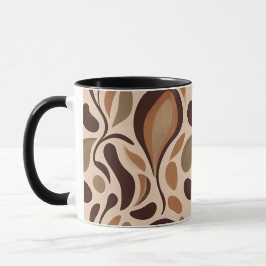 Earthy Fluid Shapes Mug – Minimal Abstract Style Tasse (Links)