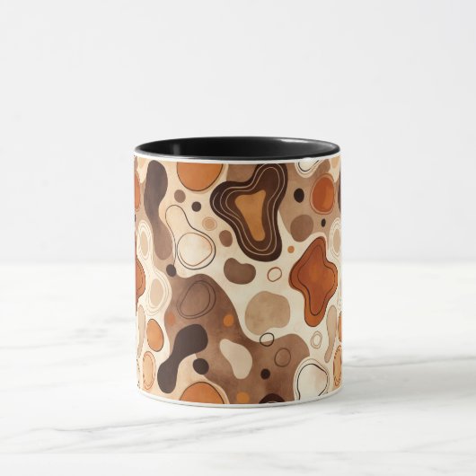 Earthy Fluid Shapes Mug – Minimal Abstract Style Tasse (Zentrum)
