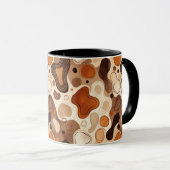 Earthy Fluid Shapes Mug – Minimal Abstract Style Tasse (VorderseiteRechts)