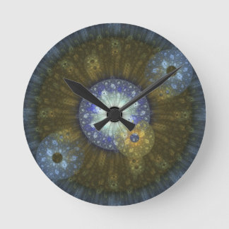 Earthy Fractal Circular Wall Clock Runde Wanduhr