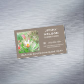 Earthy Garden Coachen Business Card Magnetische Visitenkarte (Beispiel)