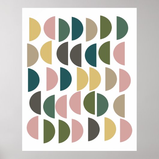Earthy Geometric Design mit moderner Ästhetik Poster (Vorne)