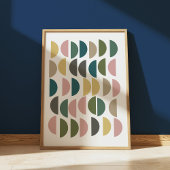 Earthy Geometric Design mit moderner Ästhetik Poster