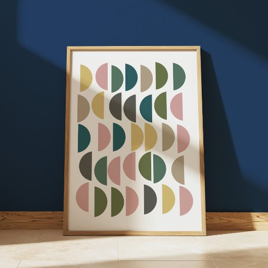 Earthy Geometric Design mit moderner Ästhetik Poster