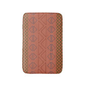 Earthy Geometric Pattern Badematte (Vorderseite Vertikal)