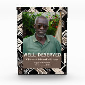 Earthy Geometric Retirement Gift for Black Dad Fotoblock (Vorderseite)