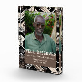 Earthy Geometric Retirement Gift for Black Dad Fotoblock (Rechts)