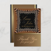 Earthy Gold Vielen Dank Einladung (Vorne/Hinten)