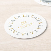 Earthy Green Gold Fa La ID1009 Runder Pappuntersetzer (Angewinkelt)