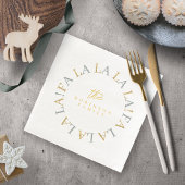 Earthy Green Gold Fa La ID1009 Serviette