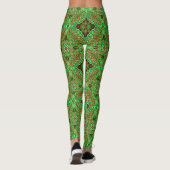 Earthy Green Kaleidoscope ~ Beautiful Reflections Leggings (Rückseite)