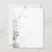 Earthy Green Watercolor Personalisierter Name Mitteilungskarte (Rückseite)