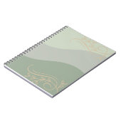 Earthy Green with Gold Accents Notebook – Natural Notizblock (Linke Seite)