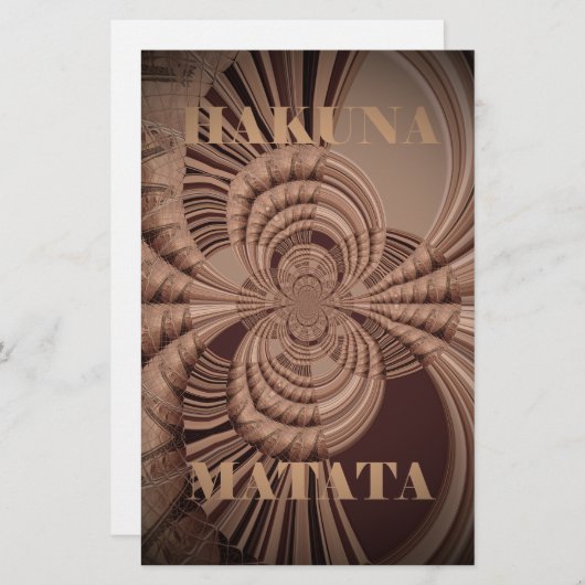 Earthy Hakuna Matata Art Print Briefpapier (Vorne/Hinten)