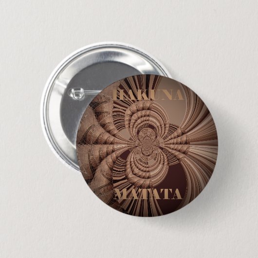 Earthy Hakuna Matata Art Print Button (Vorne & Hinten)