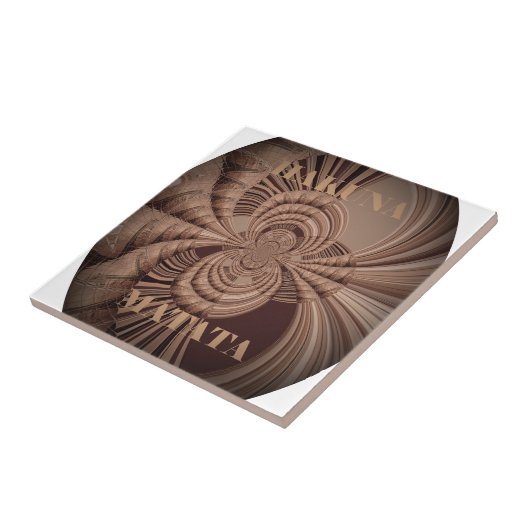 Earthy Hakuna Matata Art Print Fliese (Seite)