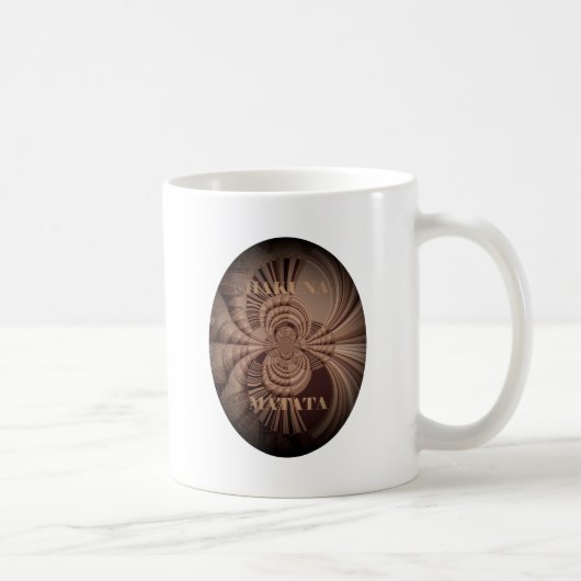 Earthy Hakuna Matata Art Print Kaffeetasse (Rechts)