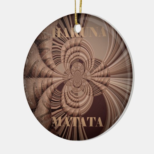 Earthy Hakuna Matata Art Print Keramik Ornament (Links)